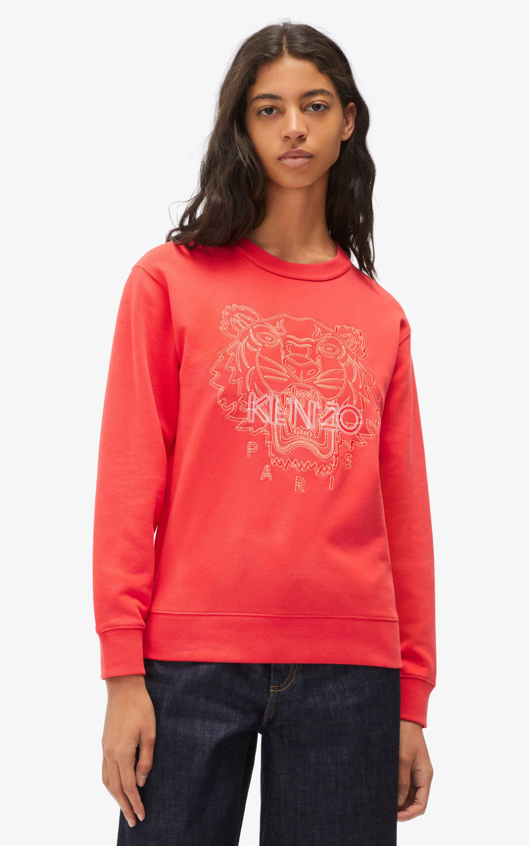 Sweat Kenzo Tiger Femme Rouge | KSEF-56843